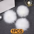 thumbnail image 1 of 1 unidad de pompones para sombreros, bola de pelo, creatividad decorativa, manualidades DIY para manualidades, pompón, accesorios de piel sintética para juguetes Tan Jianjun unisex, 1 of 2