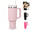 Black, variant on General 30 oz Ceramic Lined Road Trip Tumbler with Handle and Leak-Resistant Straw Lid, Rose