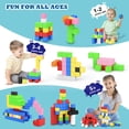 thumbnail image 3 of Bloques magnéticos ROMDS, 64 unidades, para niños pequeños de 3 años o más, con bolsa, 3 of 7