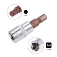 thumbnail image 3 of Uxcell 1/4" Drive x 5mm Zócalo de Broca Hexagonal Métrico Estándar, Paquete de 3 de Acero S2 y Cr-V, 3 of 5