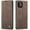 Coffee, variant on QLTYPRI Wallet Case for iPhone 12/12 Pro, Vintage Folio PU Leather Case with Card Slots Magnetic Closure Kickstand Flip Shockproof Phone Cover for iPhone 12/12 Pro - Brown