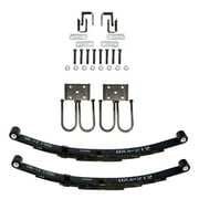 Trailer 4 Leaf Double Eye Spring Suspension and Single Axle Hanger Kit for 2 3/8" Tube - 3500 Pound Axle