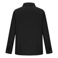 thumbnail image 4 of SwiftWear Long Sleeve Shirts for Men Turndown Collar Button Down Shirt Casual Loose Dress Shirts Beach Summer Vacation Black S, 4 of 5