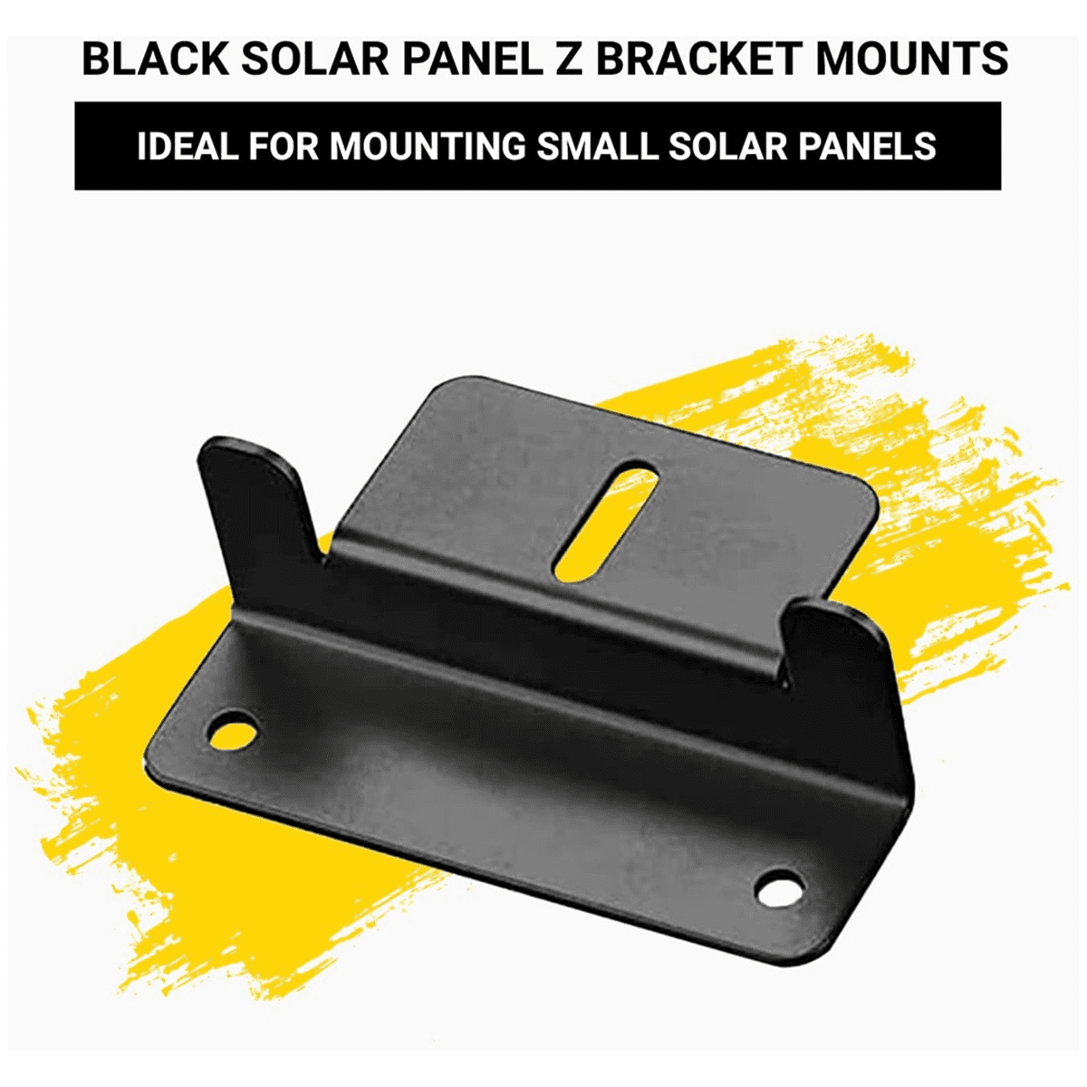 8 PCS Solar Panel Mounting Brackets Black Aluminum Solar Z-Brackets with Nuts and Bolts RV Bracket for Walls, Roofs