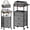 black, variant on Baby Diaper Caddy Organizer Cart with Drawers - 3In1 Rolling Storage Cart with Wheels, Removable Diaper Caddy, Detachable Dividers - for Crib, Bedroom, Art & Craft Organizer (Black)