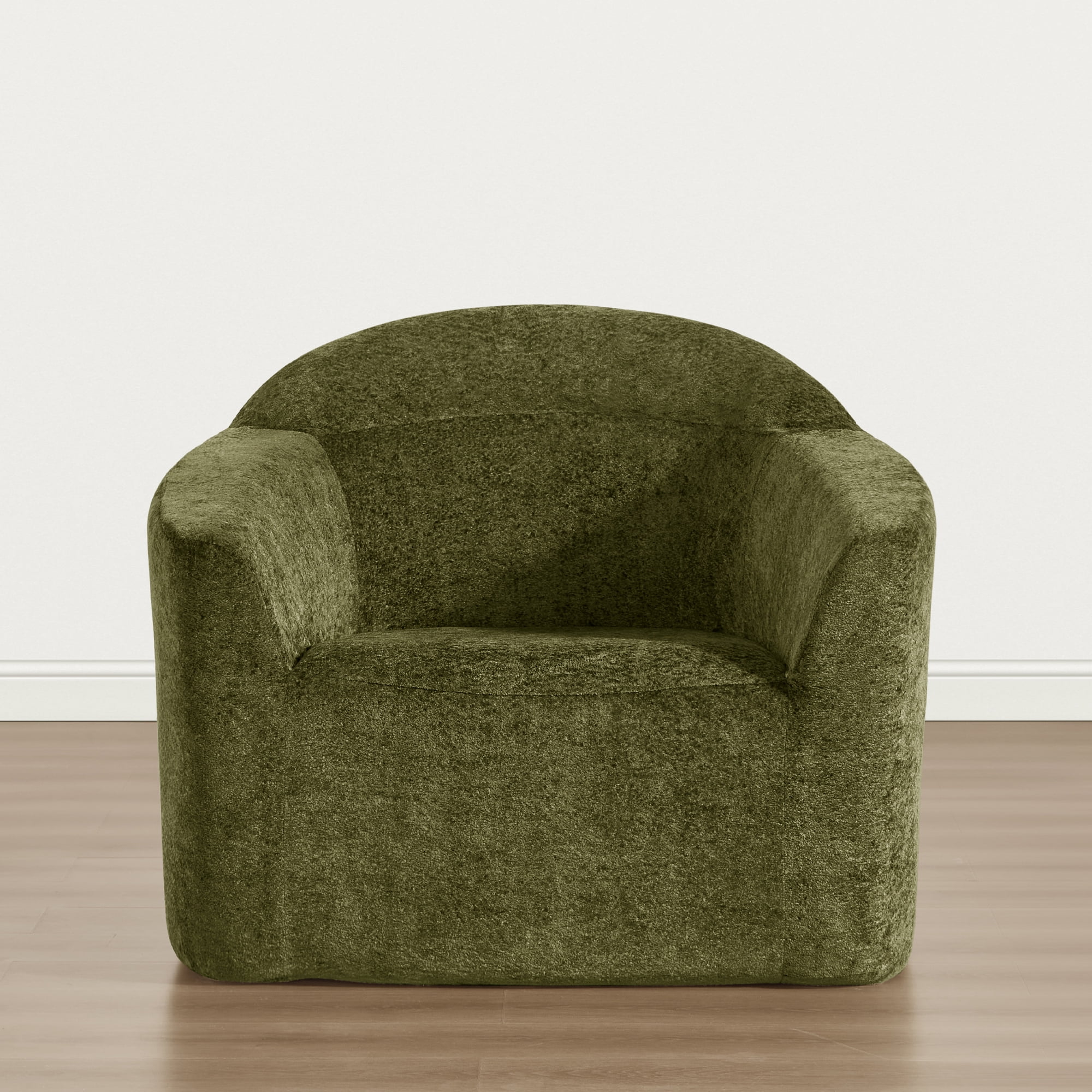 Spruce & Spring Modern Accent Chair with Compression Sponge Cushion, No Assembly, Green
