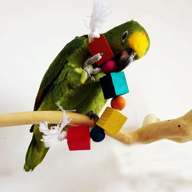 BT-B008 LAZYBONES LARGE PARROT TOY COTTON ROPE BAMBOO FAN WOOD BLOCKS 
