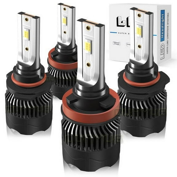 Xenon White LED Headlight Bulbs Kit High & Low Beam for 2011-2019 Mitsubishi Outlander Sport