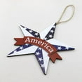 thumbnail image 2 of Patriotic Wooden Barn Star Wall Decor, Star Shap Hanging Country Rustic Metal Star for July 4th Decoration, 2 of 5