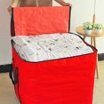 thumbnail image 6 of HonorHut Large Storage Packing Bags Waterpoof Square Moving Bags with Zippers Reusable Storage Bags Holiday Decorative Storage Totes 20x20x20Inch Bright Red, 6 of 7