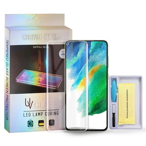 For Samsung Galaxy S21FE Clear UV Liquid Gel Tempered Glass Screen Protector Film Guard