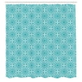 thumbnail image 3 of Ambesonne Boho Shower Curtain, Modern Mandala Effect Pattern, 69"Wx84"L, Dark Seafoam and White, 3 of 5