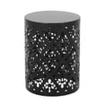 thumbnail image 2 of Benjara Kemo Outdoor End Table- Round 14 Inch- Cutout Design- Black Iron Frame, 2 of 5