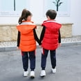 thumbnail image 6 of Esaierr Kids Boys Girls Padded Vest Toddler Hooded Zipper Sleeveless Jacket Puffer Vest Outwear for 1-12Y, 6 of 6