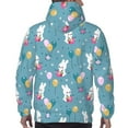 thumbnail image 7 of Lsque Rabbit And Balloon Pattern Casual Men's Hoodie,Hooded Sweatshirt with Kangaroo Pocket,Pullover Hoodie-Small, 7 of 7