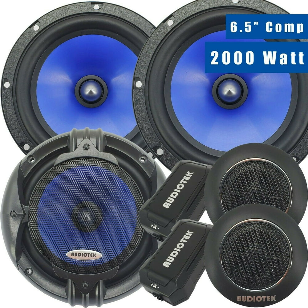 (2) Pairs 65C 2000W 6.5Inch 2Way Car Audio Component