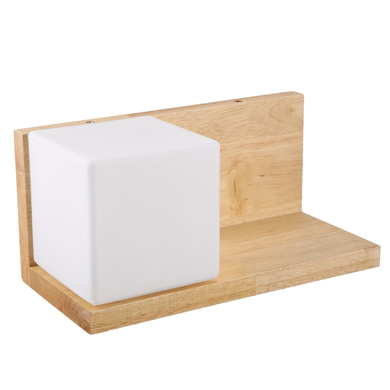 Modern Japanese Style Simple Square Wall Lamp Bedside Wall Lamp Glass