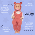 thumbnail image 3 of Muñeca Reborn Elena 55cm | Cubierta de Goma Suave | Durmiendo Muy Detallada | Vestido Rosa y Kit Ese, 3 of 4