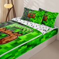 thumbnail image 3 of Castle Fairy Pixelated Miners Letter B Zipper Twin Comforter Sets with Fitted Sheet and 2 Pillowcases,Gaming Blocks Zipper Bedding Set,4-Piece,Reversible, 3 of 6