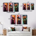 thumbnail image 4 of Designart "Vintage Lovers Kissing in Retro Colors I" Couple Wall Art Set Of 3 - Glam Pink Gallery Set For Office Decor, 4 of 6