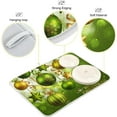 thumbnail image 3 of FREEAMG Christmas Dish Drying Mat Xmas Green Ball Gold Star Microfiber Absorbent Drying Pad Heat Resistant Kitchen Island Protector Seasonal Gift Party Favors 16"× 18", 3 of 6