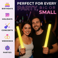 thumbnail image 4 of 16" LED Glow Foam Sticks - 50 Pack Yellow Light Up Batons for Parties, Events & Shows by PartyGlowz, 4 of 7