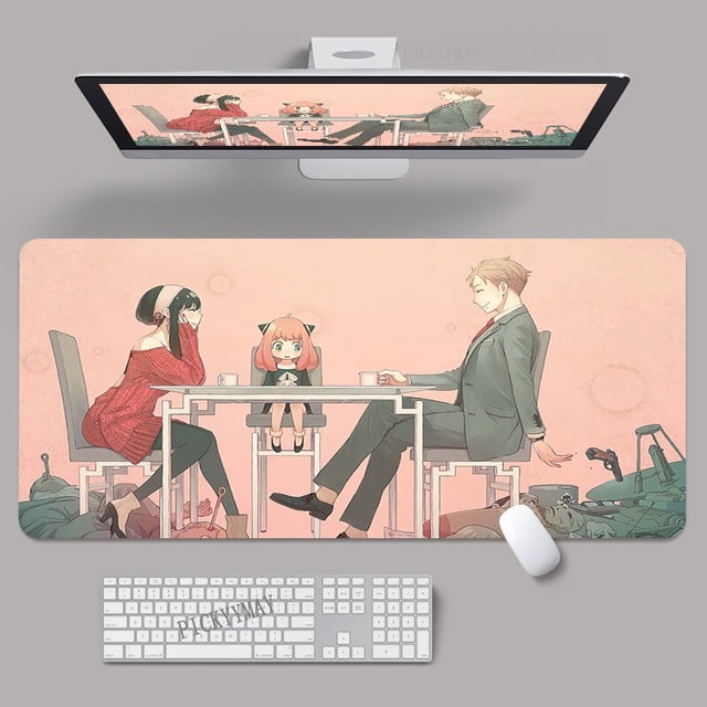 Spy X Family-alfombrillas de ratón para Gaming, alfombrilla de escritorio XXL de 90x40cm para ordenador qiuyongming unisex