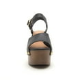 thumbnail image 4 of EIGHT EIGHTEEN Women's HOT Adorable Black Chunky Platform Clog Rhinestone Sling Back Stud Open Toe Ankle Strap Faux Wood Heels, 4 of 4