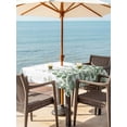 thumbnail image 3 of Outdoor Tablecloth with Umbrella Hole for Patio/Picnic/Party/Camping, Spring Emerald Green Eucalyptus Waterproof Table Cloth Square Cover Washable, Botanical Leaf Country (60"x 60"), 3 of 8