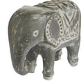 thumbnail image 4 of 9", 13"W Brown Ceramic Elephant Sculpture, by DecMode (2 Count), 4 of 9