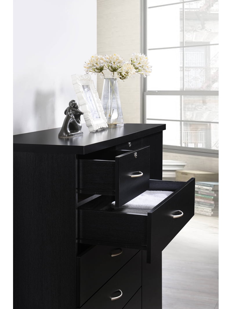 Hodedah 7-Drawer Chest with Locks on 2-Top Drawers plus 1-Door