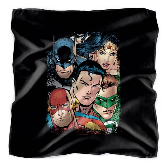 Justice League Up Close and Personal Bandana (21 in x 21 in)
