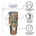 thumbnail image 4 of Modern 40oz Tumbler– Stainless Steel Insulated Tumbler with Handle and Straw, Large Capacity Travel Cup for Hot & Cold Drinks, 4 of 7