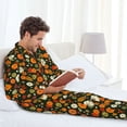 thumbnail image 6 of Sikiie Harvest Pumpkins Mens Pajama Set, Soft Warm Long Sleeve Sleepwear, Cozy Button-Down Pjs for Men-X-Large, 6 of 7