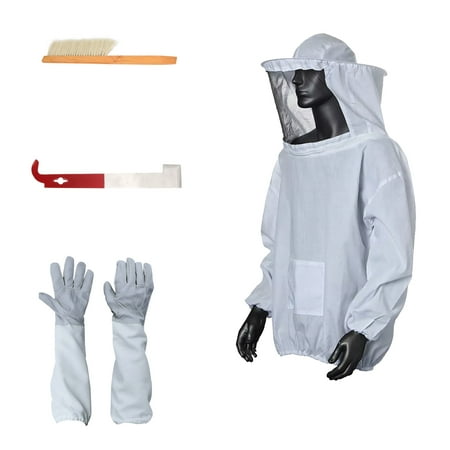 

Beekeeping Suit Bee Jacket Beekeeping Gloves Protective Sleeves Beehive J Hook Hive Tool Bee Hive Brush for Beekeeper Supplies Hive Tool Set