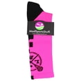 thumbnail image 2 of LAX Lacrosse Socks with Lacrosse Sticks Athletic Crew Socks (Neon Pink/Black, Medium), 2 of 2