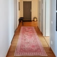 thumbnail image 1 of Floral Decorative Rug, Retro Design Blossoms in Earth Tones Vintage Garden Whirling Petals Artwork, Quality Carpet for Bedroom Dorm and Living Room, 6 Sizes, Blush Coral, by Ambesonne, 1 of 2