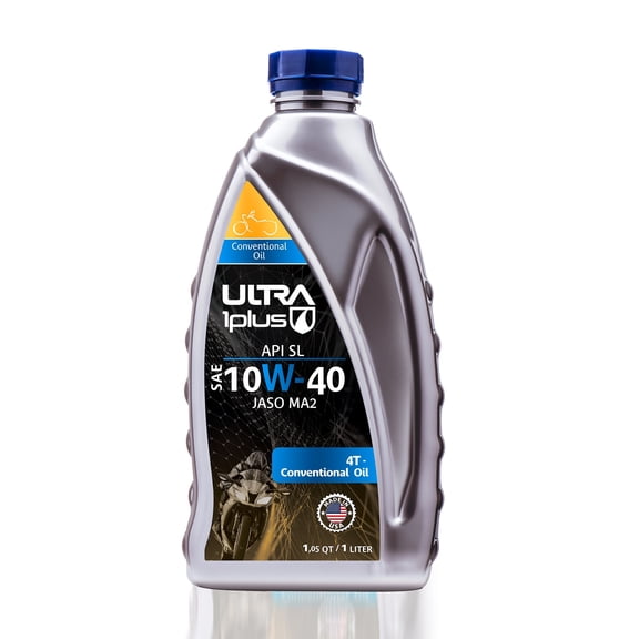 Ultra1Plus SAE 10W-40 Conventional 4T Engine Oil, API SL, Jaso MA2 | Quart
