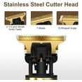 thumbnail image 3 of CNV Professional Gold Skeleton Trimmer for Barbers, Rechargeable Metal Edgers Clipper for Close Cutting, Zero Gapped Baldhead Shaver with Guide Combs, Gift for Him, 3 of 7