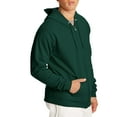thumbnail image 2 of Hanes ComfortBlend EcoSmart Men`s Full Zip Hoodie, 2XL, Deep Forest, 2 of 5