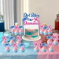 thumbnail image 2 of 13pcs Dirt Bikes & Diamonds Unisex Gender Reveal Cake Toppers (Pink, Blue) - Durable Rectangular Shaped, Diamond Subject, 2 of 6
