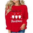 thumbnail image 1 of Chandails de Noël pour Femmes Mode de Noël Chandails Décontractés à Manches Longues Imprimés pour Femmes Hauts pour Dames, 1 of 5
