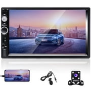 2 Din Car Radio Car Video Player 7" HD Player MP5 Touch Screen Digital Display Bluetooth Multimedia Autoradio SD USB FM AUX Function with steering wheel control, with 4LED Camera