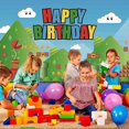 thumbnail image 3 of Pancarta de fondo de feliz cumpleaños YONGSHENG de Super Bros Mario 5 X 3 pies decoraciones de suministros para fiestas de videojuegos, 3 of 5