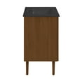 thumbnail image 5 of Bron 24" Freestanding Bathroom Vanity in Brown Oak with Black 3-Hole Centerset Sink Top, 5 of 7