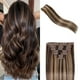 thumbnail image 1 of Extensiones de cabello humano real Gampacy con clip, 7 unidades, 56 cm, 1 of 8