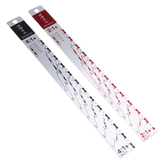 Paint Mixing Tool Ruler Paint Tool Suitable for Cars Black/R-ed Rulers
