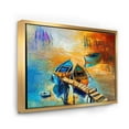 thumbnail image 3 of Designart 'Boat At The Lake During Evening Glow V' Nautical & Coastal Framed Canvas Wall Art Print, 3 of 5