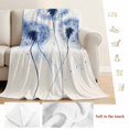 thumbnail image 5 of Watercolor Dandelion Blanket Soft Cozy Warm Throw Blanket for Couch, Plush Fuzzy Flannel Fleece Blankets for Sofa, Spring Blue Flowers Simple Country Bed Blankets Lightweight Gifts for Women, 30"x40", 5 of 9