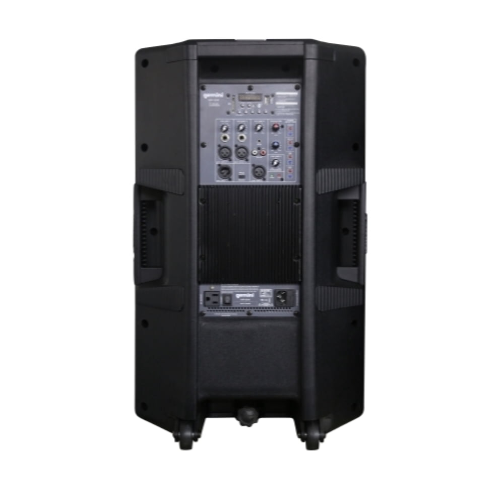 Gemini GSP-2200 15" Powered PA Speaker System with Bluetooth, Mic, 2200W Big DJ Speaker for Events and Parties